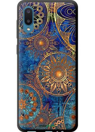 Чехол на samsung galaxy a02 a022g золотой узор "678b-2260-2448"