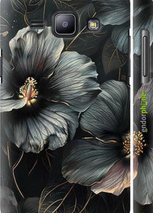 Чохол на samsung galaxy j1 j100h чорні квіти "6031m-104-2448"