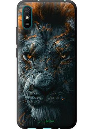 Чехол на xiaomi redmi 9a пламенный лев "6153b-2034-2448"