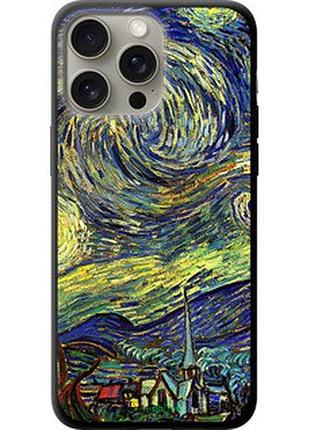 Чехол на iphone 15 pro max винсент ван гог. звёздная ночь "163b-3098-2448"
