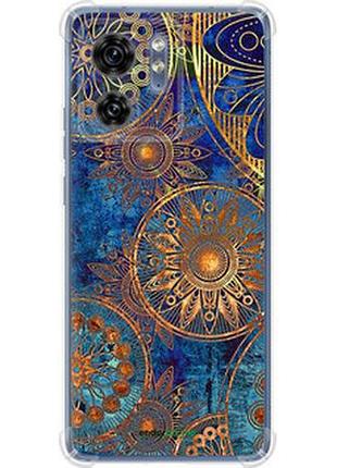 Чехол на motorola edge 40 золотой узор "678sp-3335-2448"