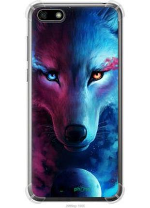 Чехол на huawei y5 2018 арт-волк "3999sp-1500-2448"
