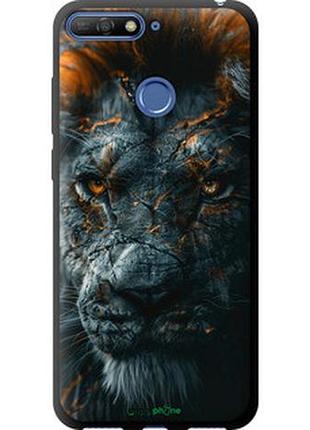 Чехол на huawei honor 7c пламенный лев "6153b-1411-2448"