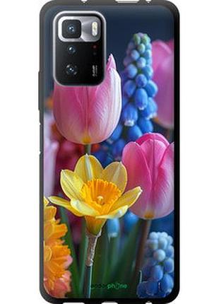 Чехол на xiaomi poco x3 gt весенние цветы "6058b-2511-2448"