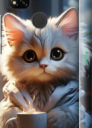 Чехол на xiaomi redmi 9c white cat "5646m-2035-2448"