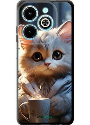 Чохол на infinix hot 40i білий кіт "5646b-3504-2448"