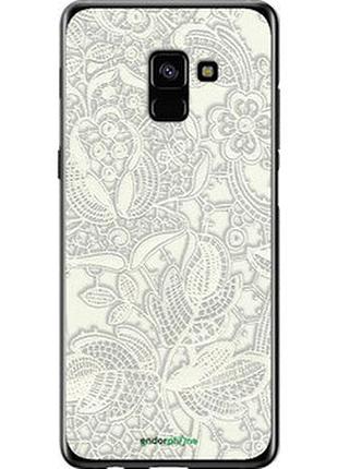Чехол на samsung galaxy a8 plus 2018 a730f белое кружево "4383t-1345-2448"