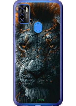 Чехол на zte blade a7s 2020 пламенный лев "6153u-2454-2448"