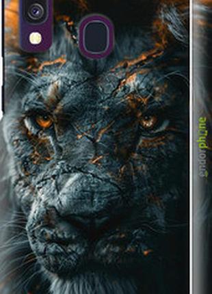Чехол на samsung galaxy a40 2019 a405f пламенный лев "6153m-1672-2448"