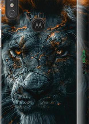 Чехол на motorola one power пламенный лев "6153m-1588-2448"