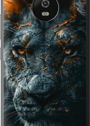 Чехол на motorola moto g5 пламенный лев "6153u-832-2448"