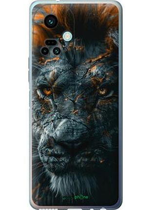 Чехол на tecno camon 19 pro (ci8n) пламенный лев "6153u-2766-2448"