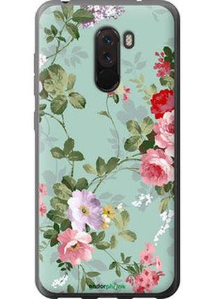 Чехол на xiaomi pocophone f1 цветочные обои 2 "862u-1556-2448"