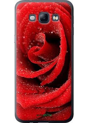 Чехол на samsung galaxy a8 a8000 красная роза "529u-135-2448"