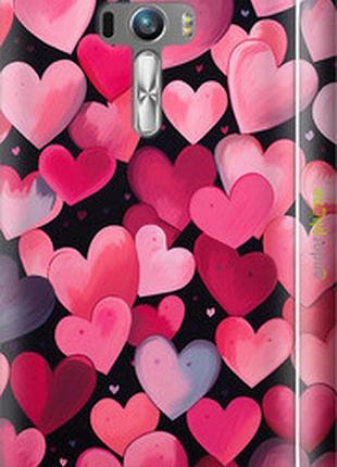 Чехол на asus zenfone selfie zd551kl сердечки 4 "5662m-116-2448"