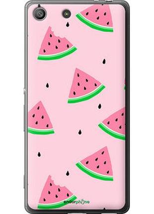 Чехол на sony xperia m5 e5633 розовый арбуз "4314u-217-2448"