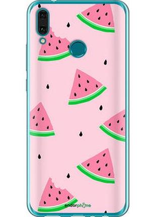 Чехол на huawei y9 2019 розовый арбуз "4314u-1602-2448"