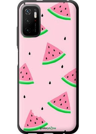 Чехол на xiaomi redmi note 10t розовый арбуз "4314b-2484-2448"