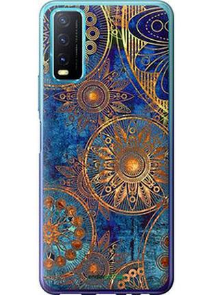 Чехол на vivo y20 золотой узор "678t-2078-2448"