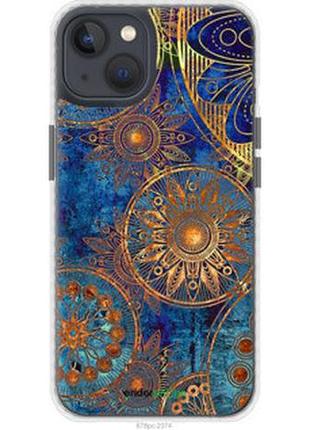 Чехол на iphone 13 золотой узор "678pc-2374-2448"