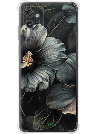 Чехол на motorola g32 черные цветы "6031sp-2845-2448"