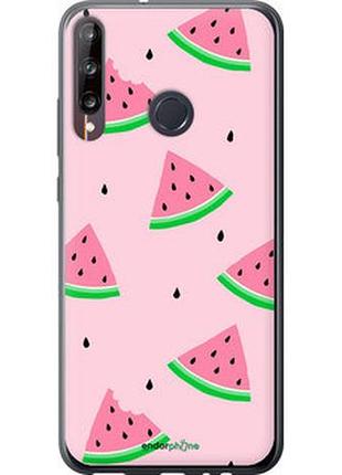 Чехол на huawei p40 lite e розовый арбуз "4314t-1875-2448"