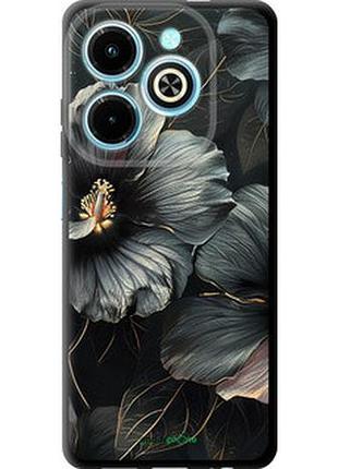 Чохол на infinix hot 40i чорні квіти "6031b-3504-2448"