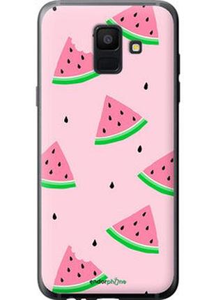 Чехол на samsung galaxy a6 2018 розовый арбуз "4314t-1480-2448"
