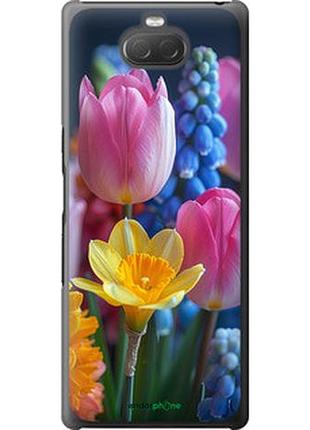 Чехол на sony xperia 10 i4113 весенние цветы "6058t-1688-2448"