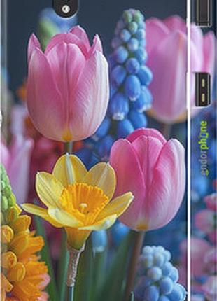 Чехол на sony xperia z c6602 весенние цветы "6058m-40-2448"