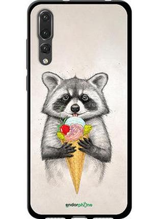 Чехол на huawei p20 pro енотик с мороженым "4602b-1470-2448"