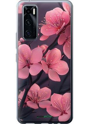Чохол на vivo v20 se пурпурова сакура "6075u-2128-2448"
