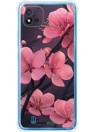 Чехол на realme c11 2021 пурпурная сакура "6075sp-2485-2448"