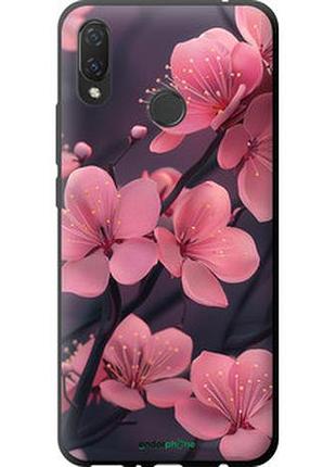 Чохол на huawei p smart plus пурпурова сакура "6075b-1555-2448"