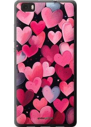 Чехол на huawei ascend p8 lite сердечки 4 "5662u-126-2448"