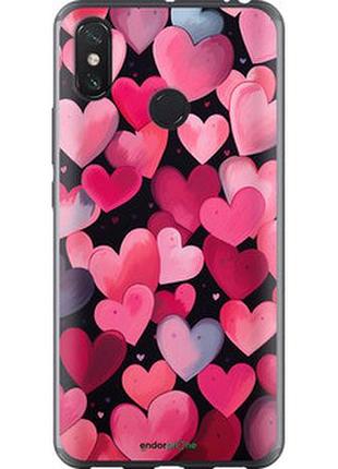 Чехол на xiaomi mi max 3 сердечки 4 "5662t-1534-2448"