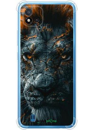 Чехол на realme c20a пламенный лев "6153sp-2416-2448"