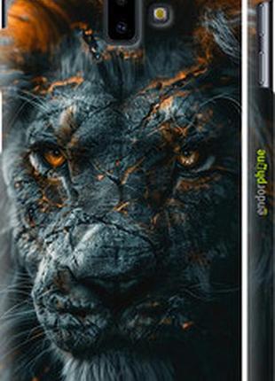 Чехол на samsung galaxy j6 plus 2018 пламенный лев "6153m-1586-2448"