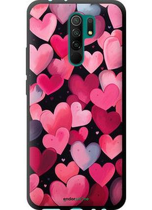 Чехол на xiaomi redmi 9 сердечки 4 "5662b-2019-2448"