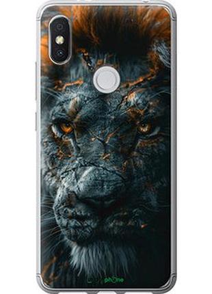 Чехол на xiaomi redmi s2 пламенный лев "6153t-1494-2448"