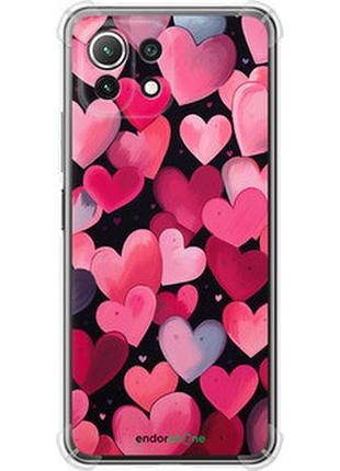 Чехол на xiaomi mi 11 lite сердечки 4 "5662sp-2281-2448"