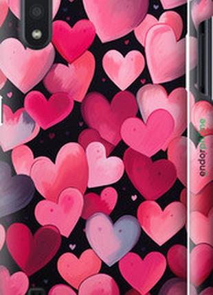 Чехол на samsung galaxy a01 a015f сердечки 4 "5662m-1842-2448"