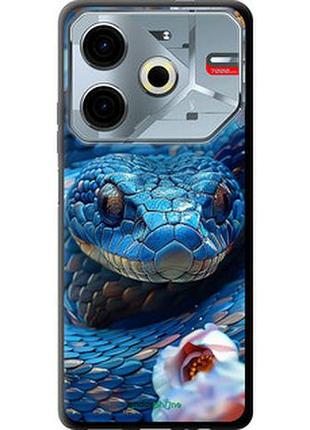 Чехол на tecno pova 6 neo blue snake "6079b-3753-2448"