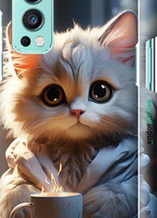 Чехол на oneplus nord 2 white cat "5646m-2468-2448"