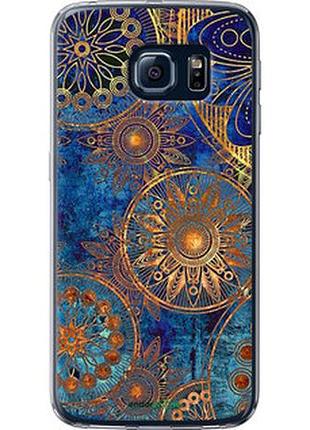 Чехол на samsung galaxy s6 g920 золотой узор "678t-80-2448"