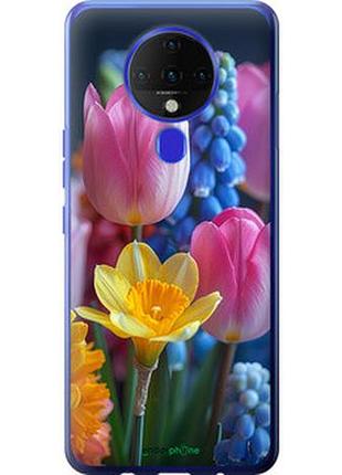 Чохол на tecno spark 6 ke7 весняні квіти "6058u-2418-2448"