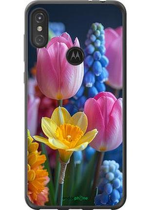 Чехол на motorola one power весенние цветы "6058u-1588-2448"