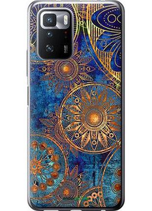 Чехол на xiaomi redmi note 10 pro 5g золотой узор "678u-3333-2448"