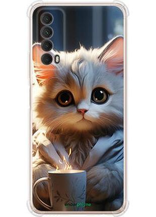 Чехол на huawei p smart 2021 white cat "5646sp-2100-2448"
