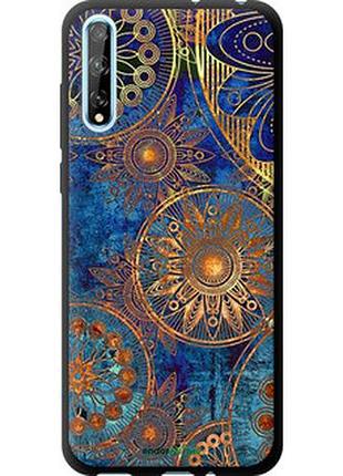 Чехол на huawei p smart s золотой узор "678b-1813-2448"